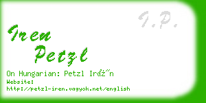 iren petzl business card